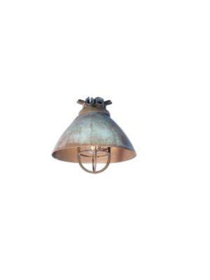 skibslampe messing med skærm